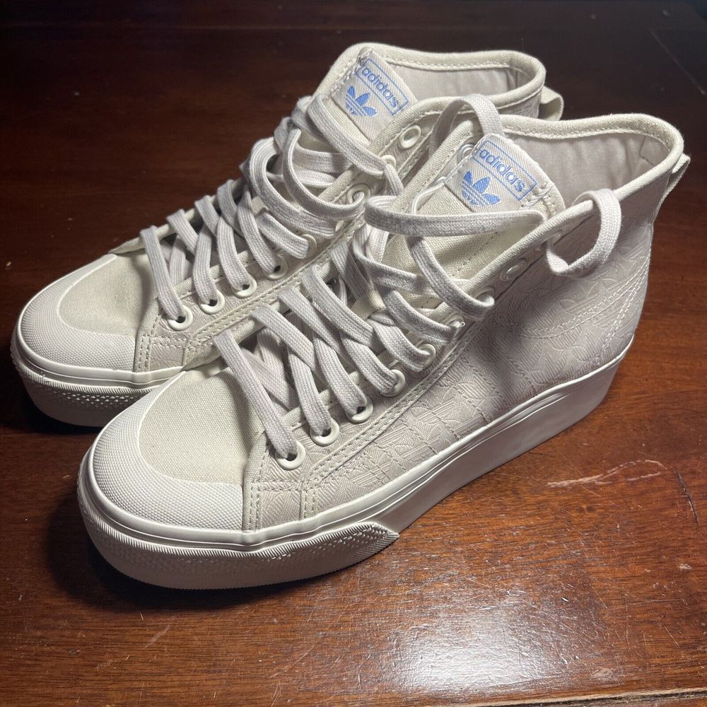 Adidas Nizza Platform Mid Elegant Trefoils Originals Womens Size 6.5